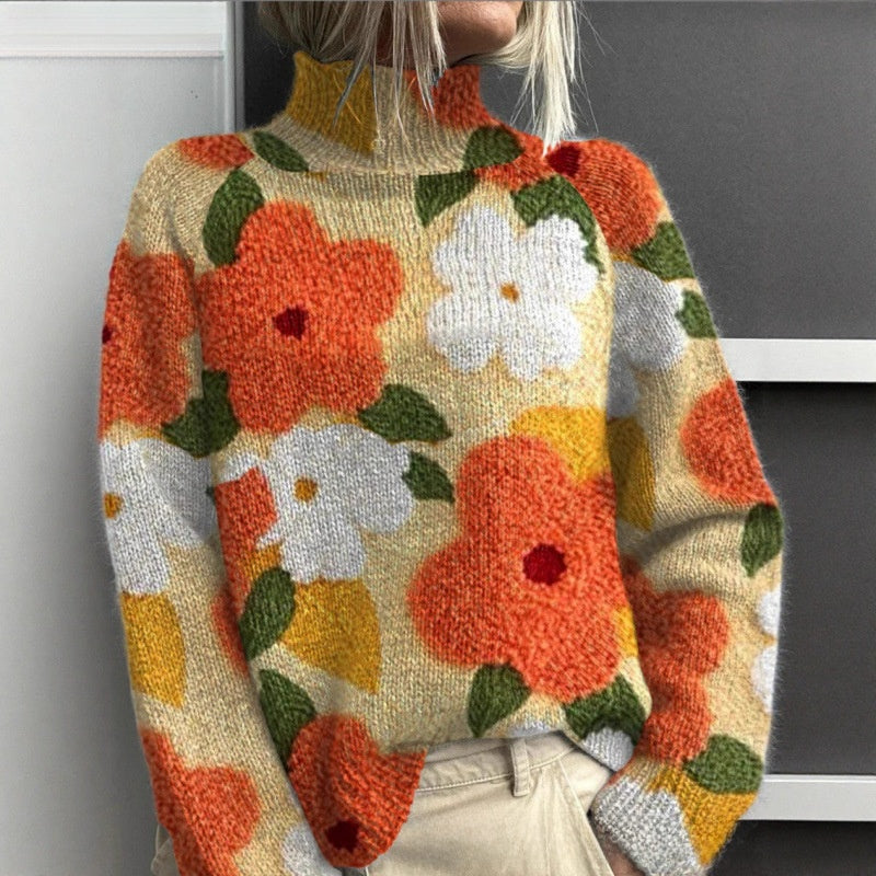 Women's pullover printed loose-fitting casual top