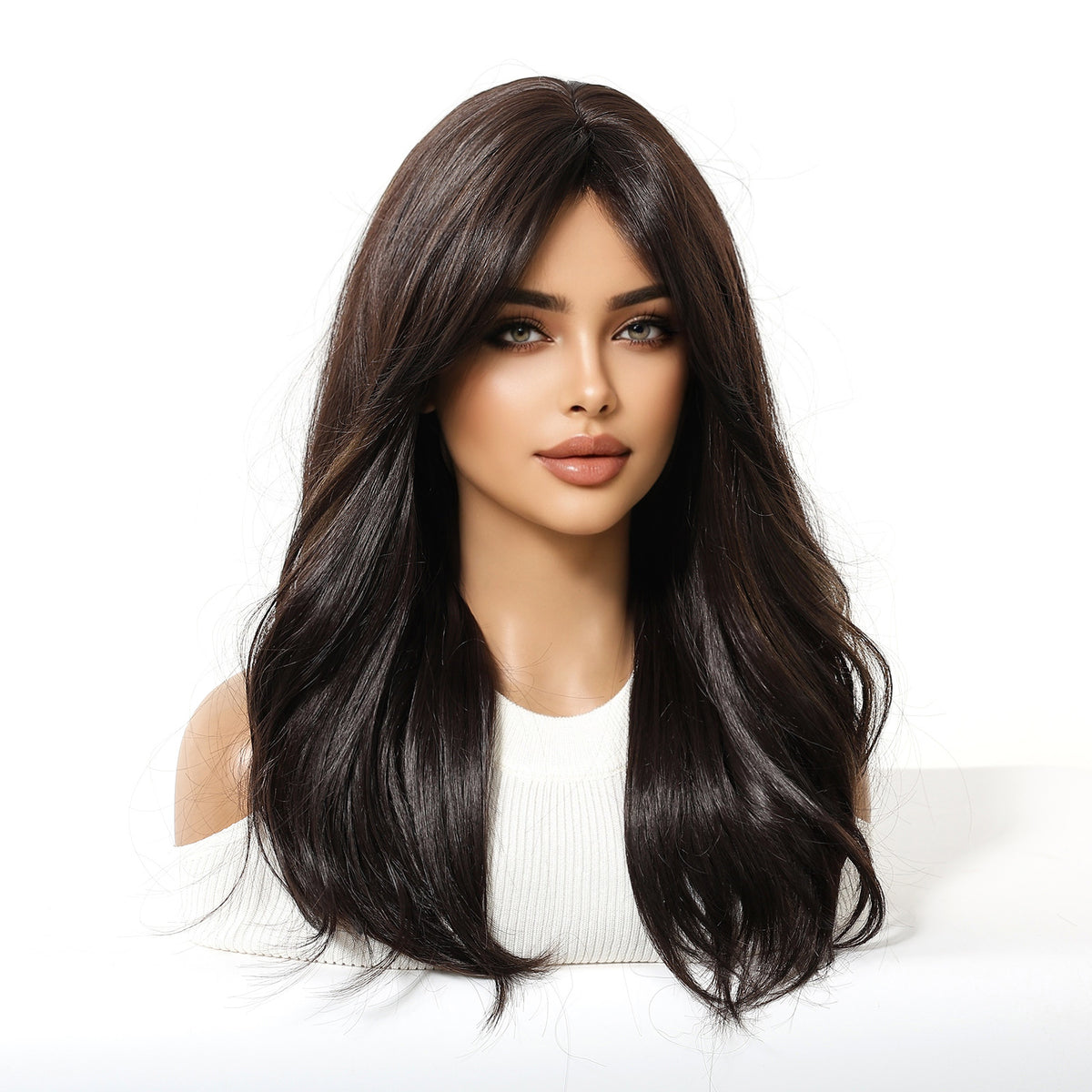 Wavy Medium Length Synthetic Hair Wig