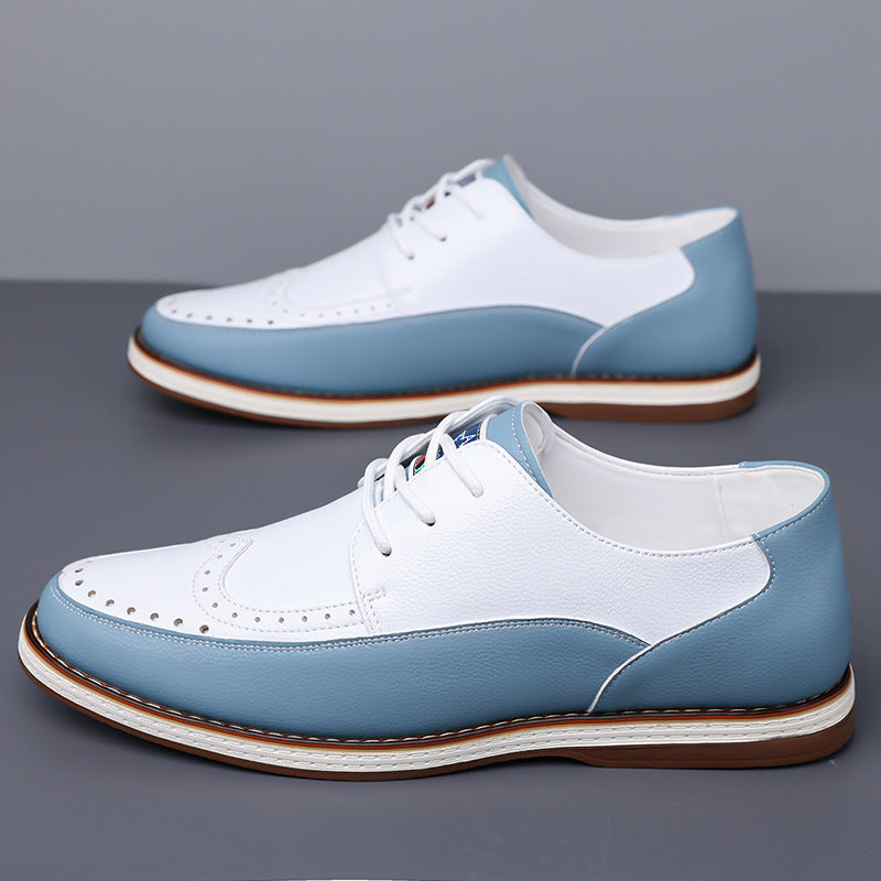 Men's Business Casual Chelsea Boots with Lace-Up