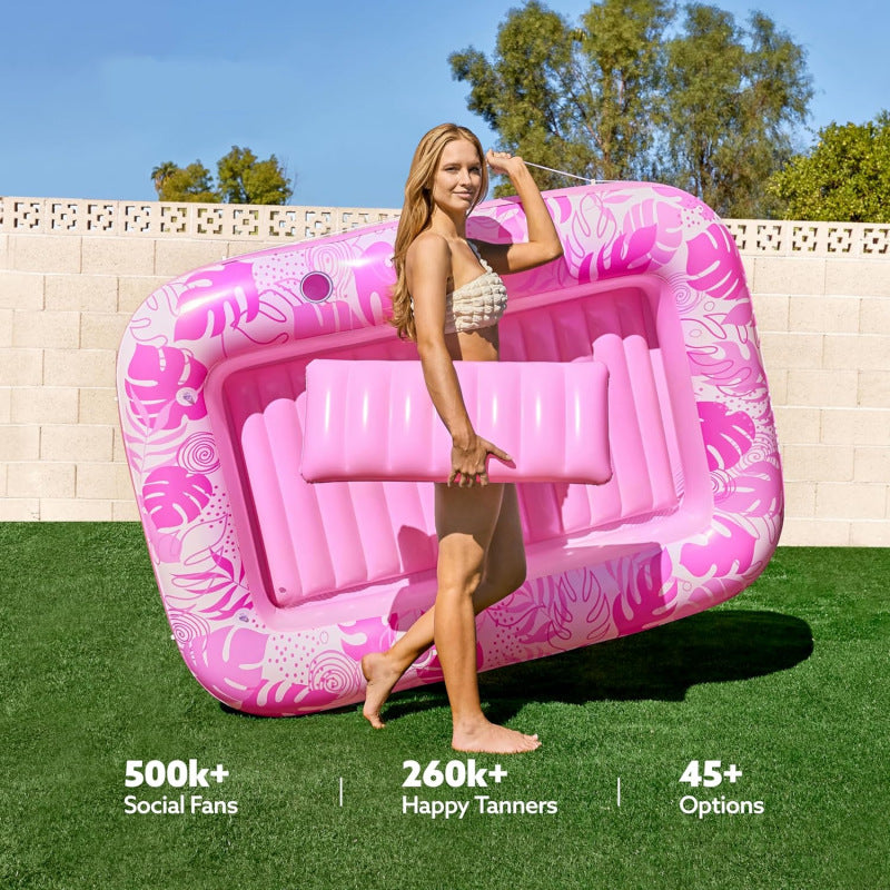 Inflatable floating pool