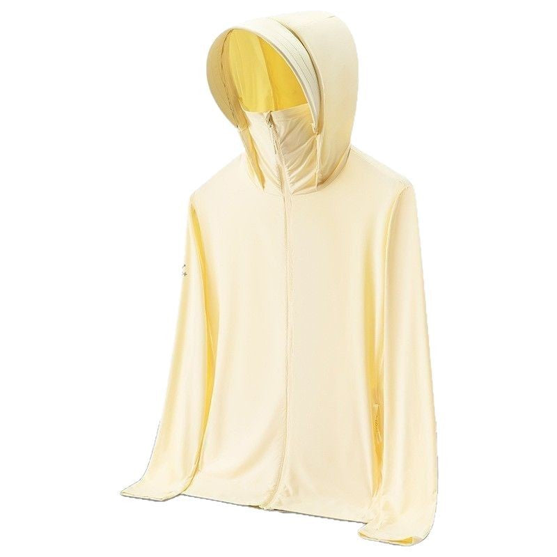 UPF50+ Ice Silk Cooling UV Protection Hooded Jacket Couple Matching Outdoor Sport Coat