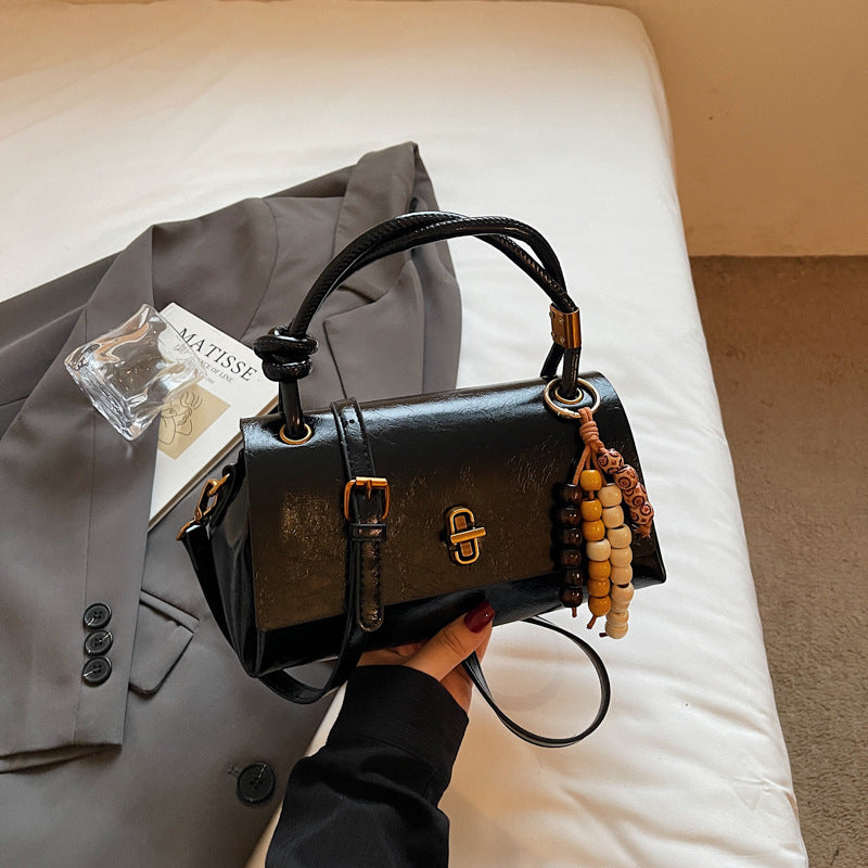 Oil-Waxed Leather Crossbody Shoulder Bag