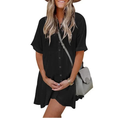 Womens Loose Fit Shirt Dress