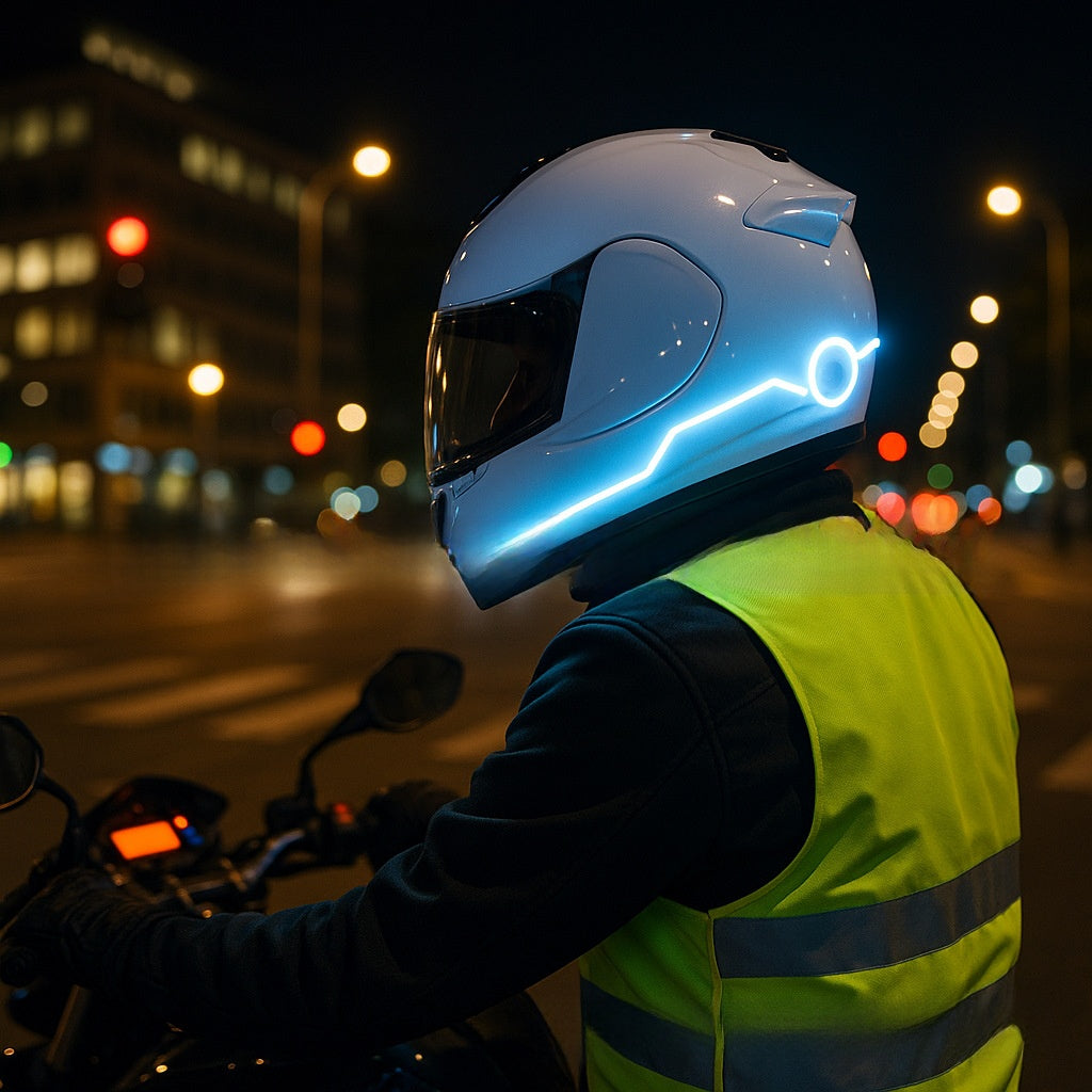 LED Helmet Light Strip for Night Riding Safety