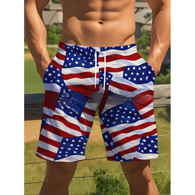 Mens Loose Breathable Beach Shorts