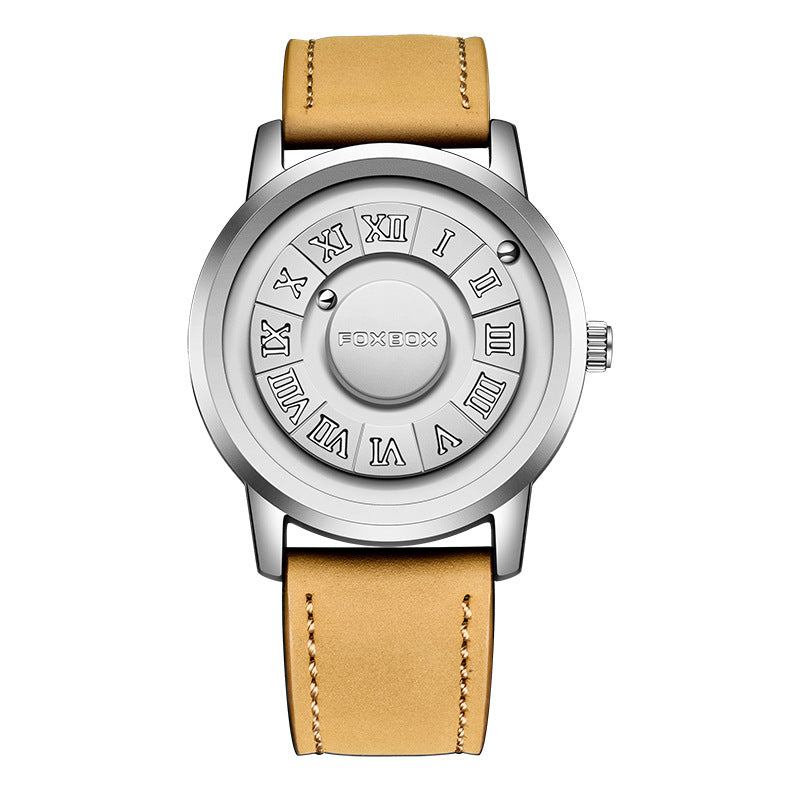 Magnetic Bead Non-Mirror Black Technology Sense Suspension Watch