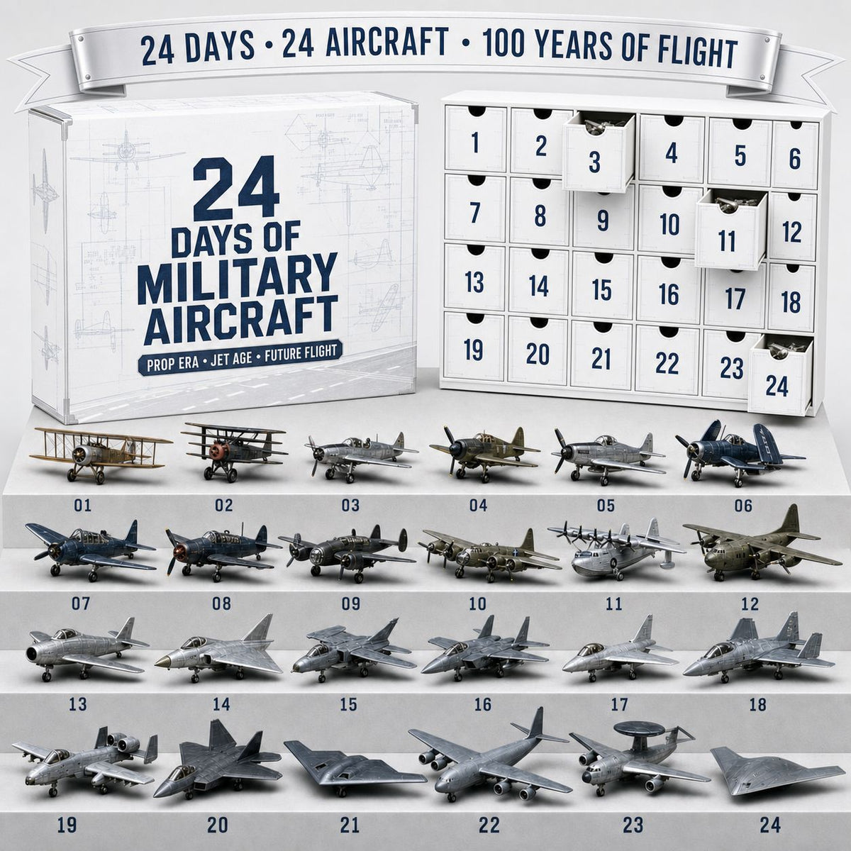 Aircraft Series Blind Box Advent Calendar Christmas Toy