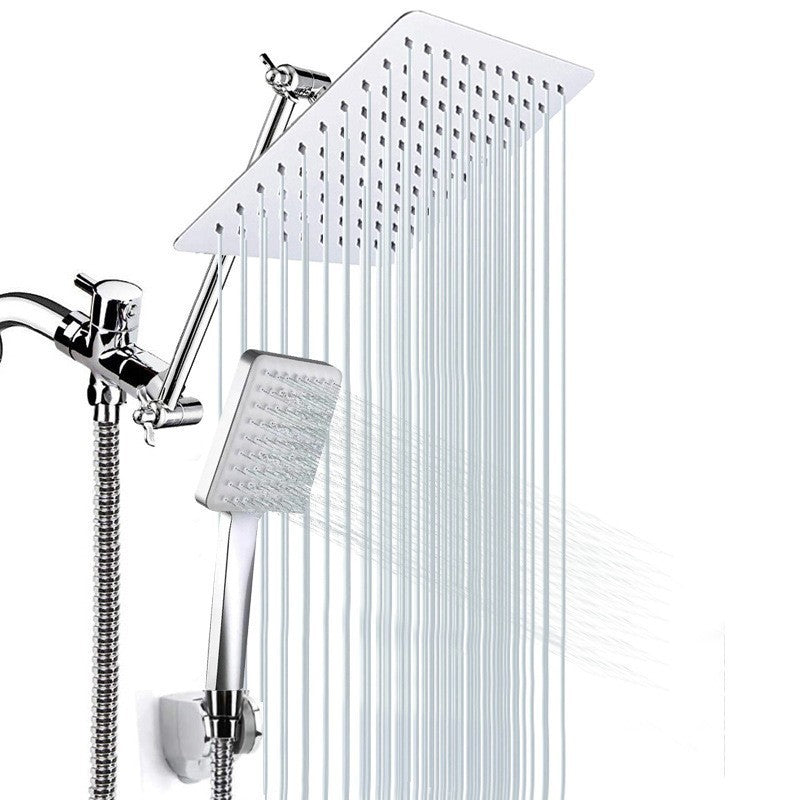 Stainless Steel Shower Set with 8 Functions and Extension Rod