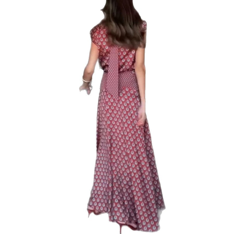 Sleeveless Floral Print Two-Piece Set