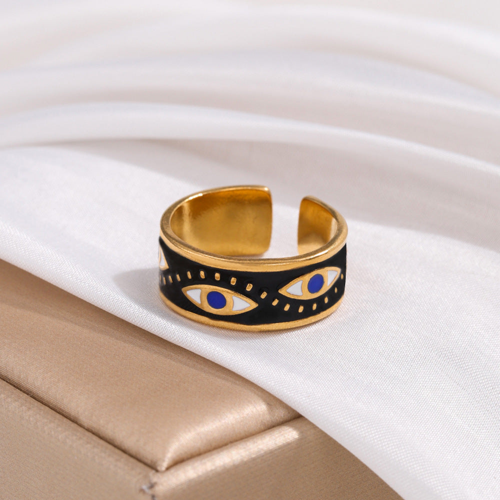 Adjustable Gold Plated Stainless Steel Ring