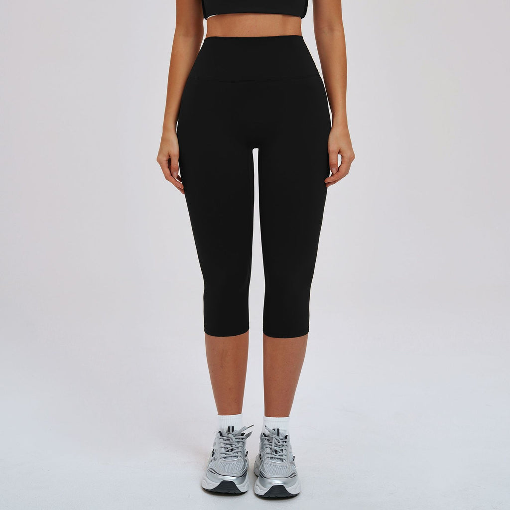Brushed Yoga Shorts High Waisted Slim Fit Sports Shorts