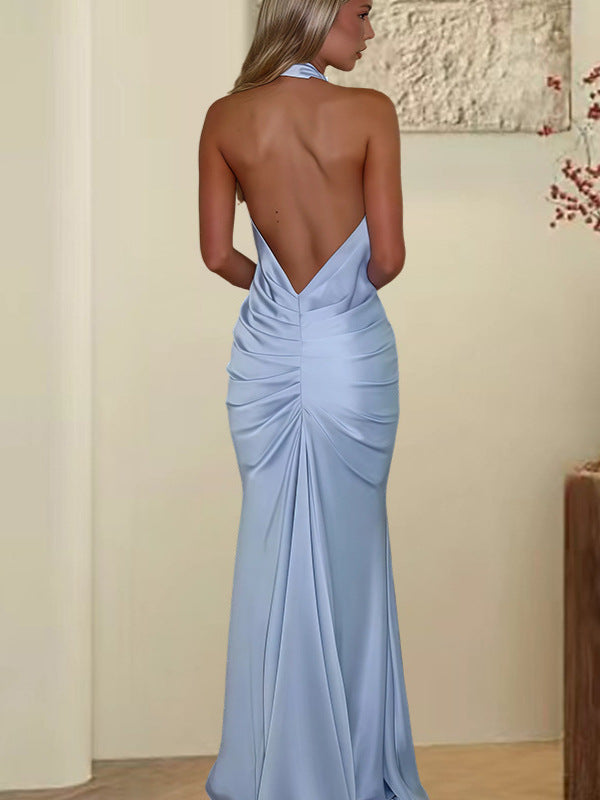 Elegant Halter Neck Mermaid Dress