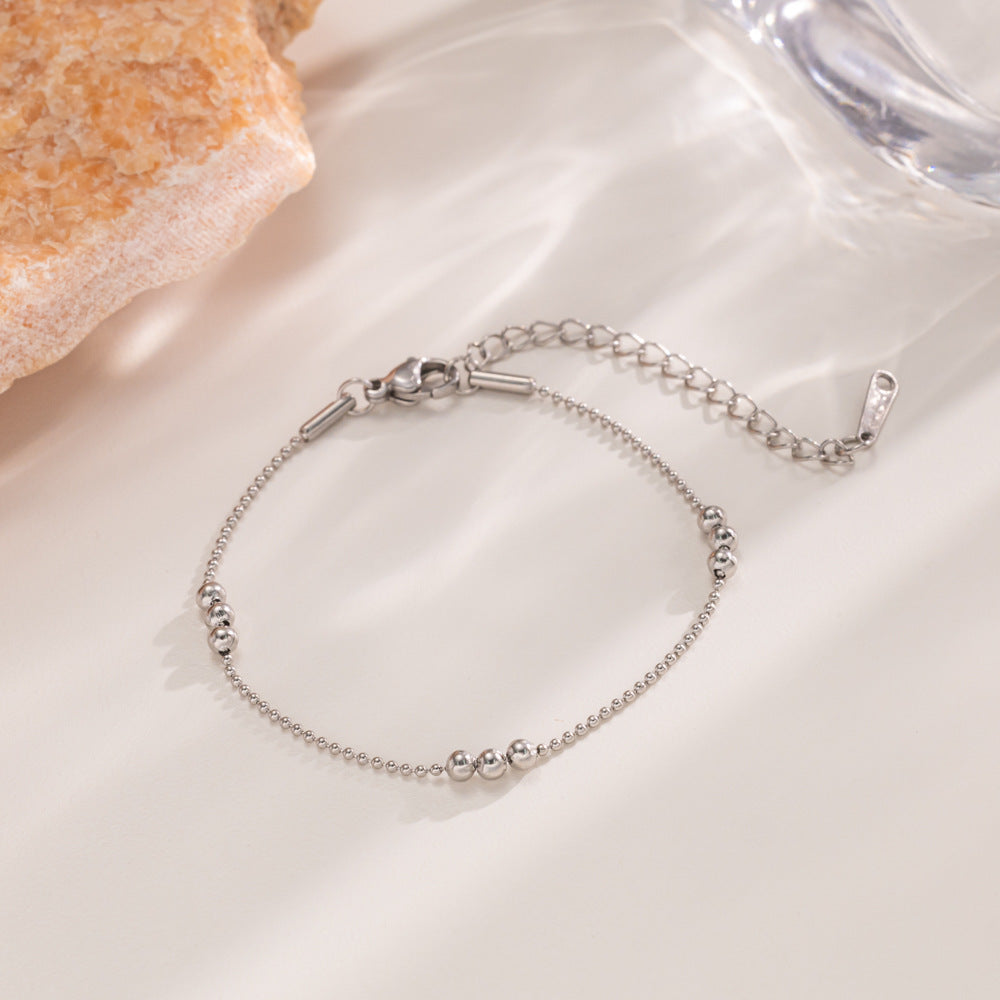 Geometric Titanium Steel Necklace and Bracelet Set