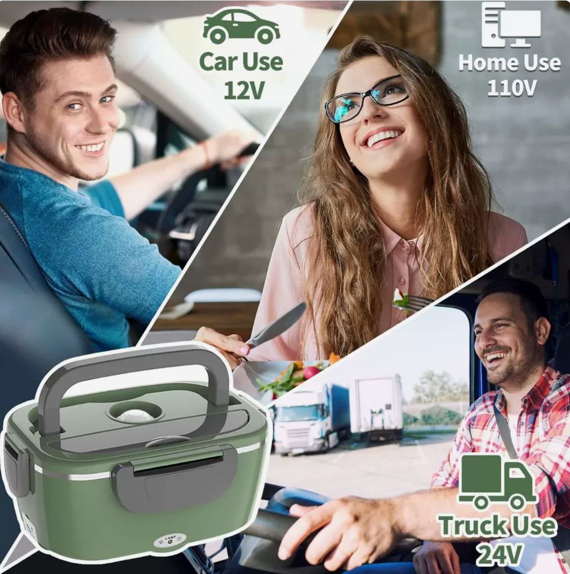 Electric Heating Lunch Box with Stainless Steel Interior