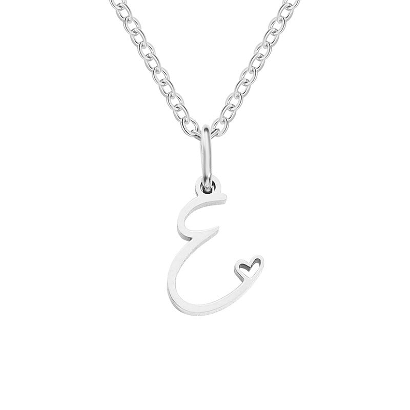 Alphabet Letter Stainless Steel Necklace