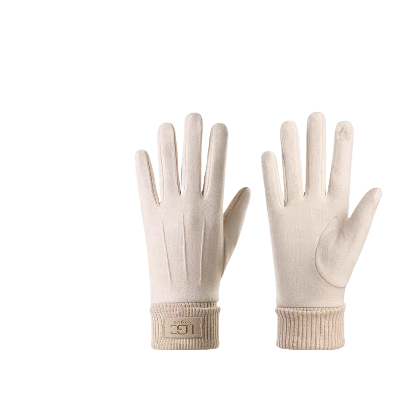 Winter Touchscreen Warm Plush Lined Knit Gloves Anti-Slip Windproof