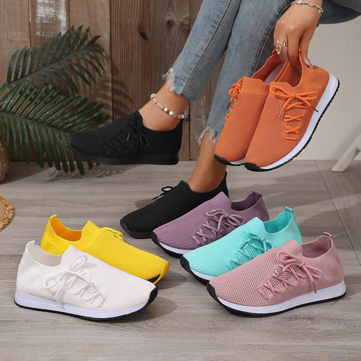 Womens Breathable Casual Mesh Shoes