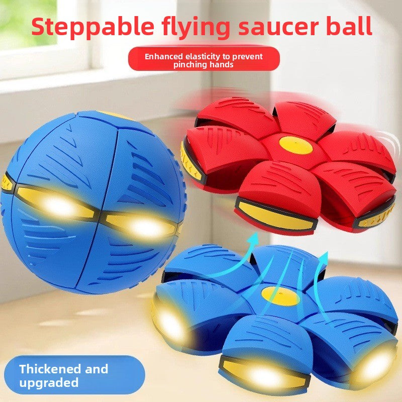 LED Light Up Bounce Ball Transformable Flying Disc