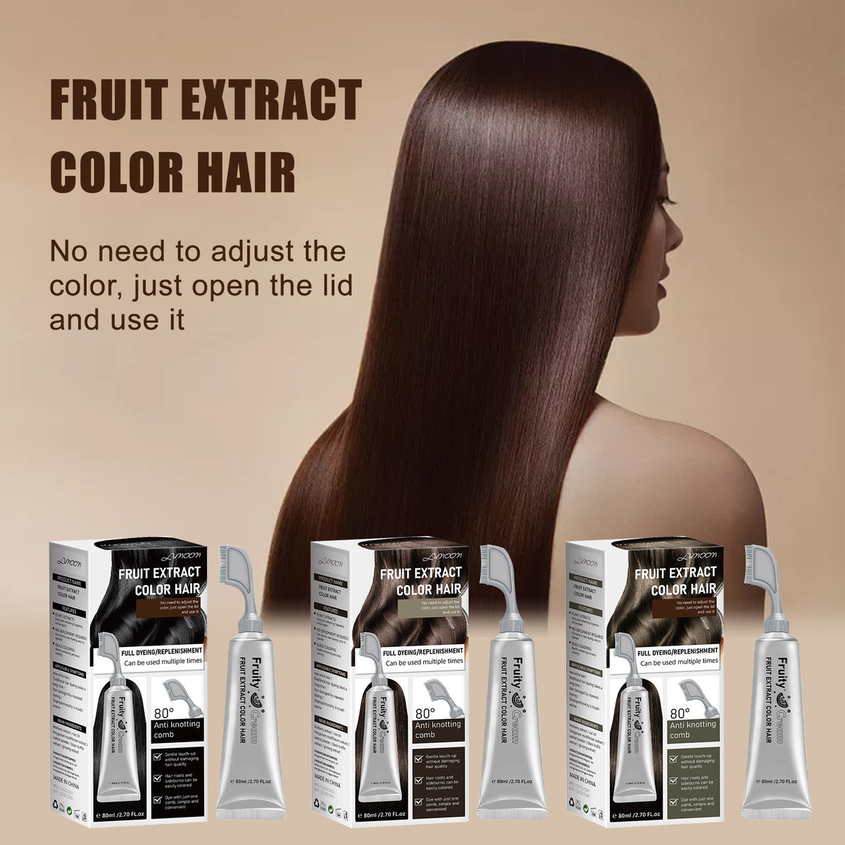 Fruit and vegetable hair dye cream