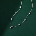 Round Diamond Four-Leaf Clover Necklace