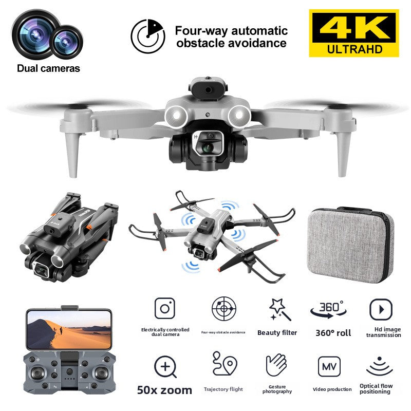 Obstacle Avoidance Foldable Drone with Dual Camera