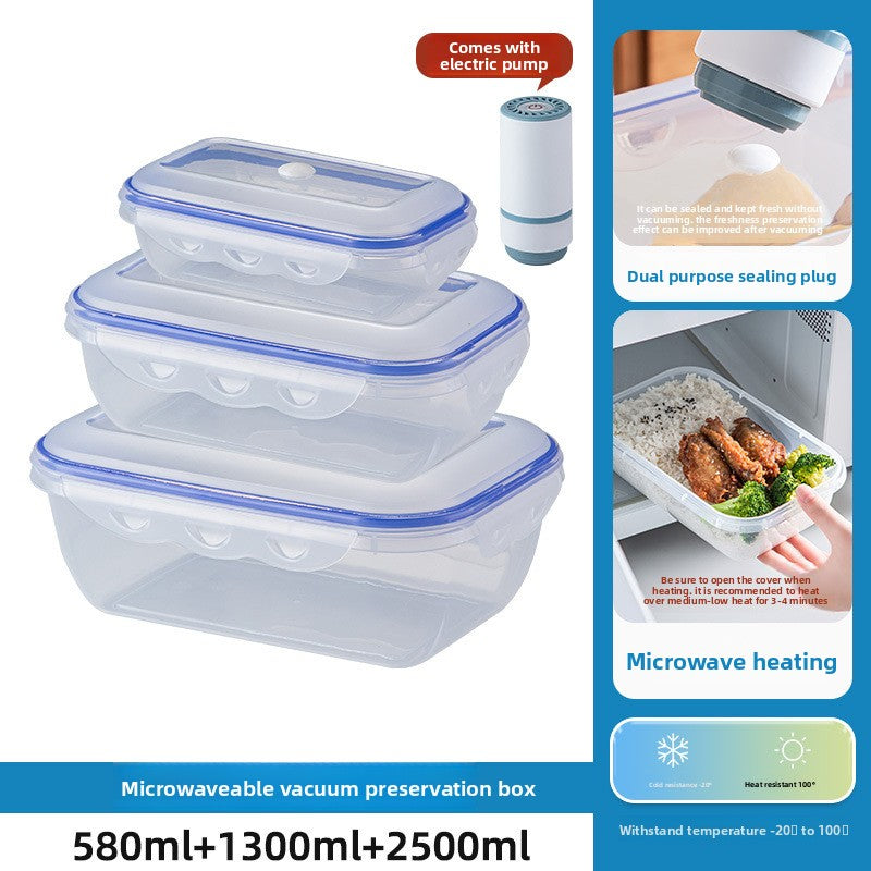 Electric vacuum storage box with air extraction function