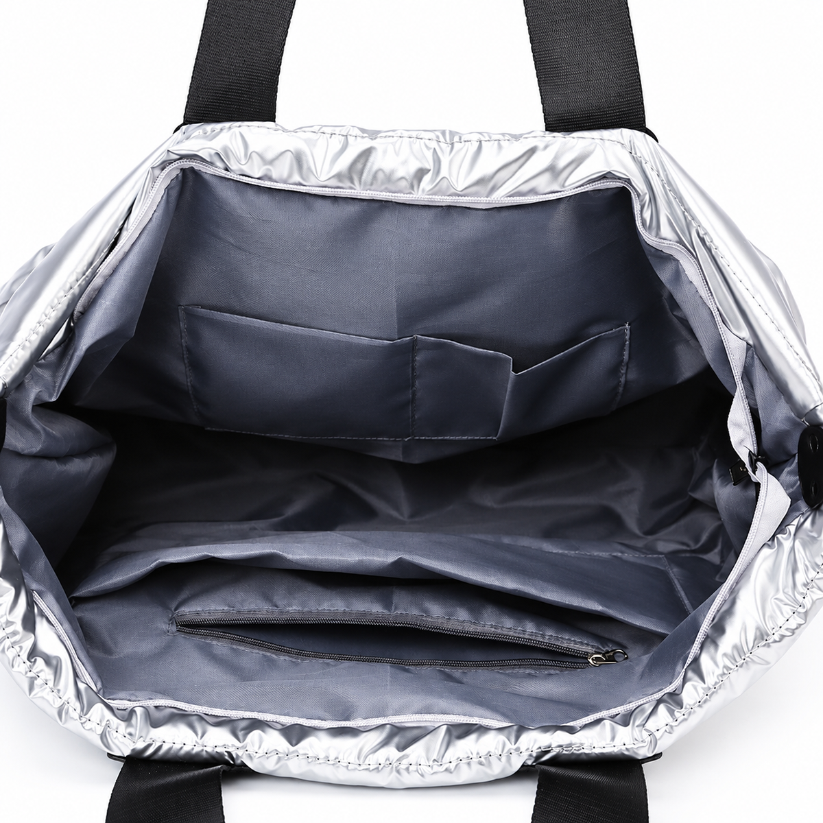 Glossy Quilted Travel Duffel Bag