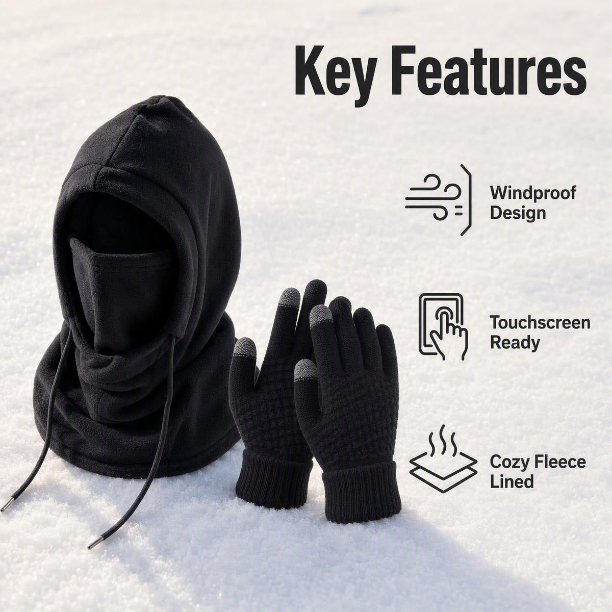 Cycling cap and non-slip touchscreen gloves