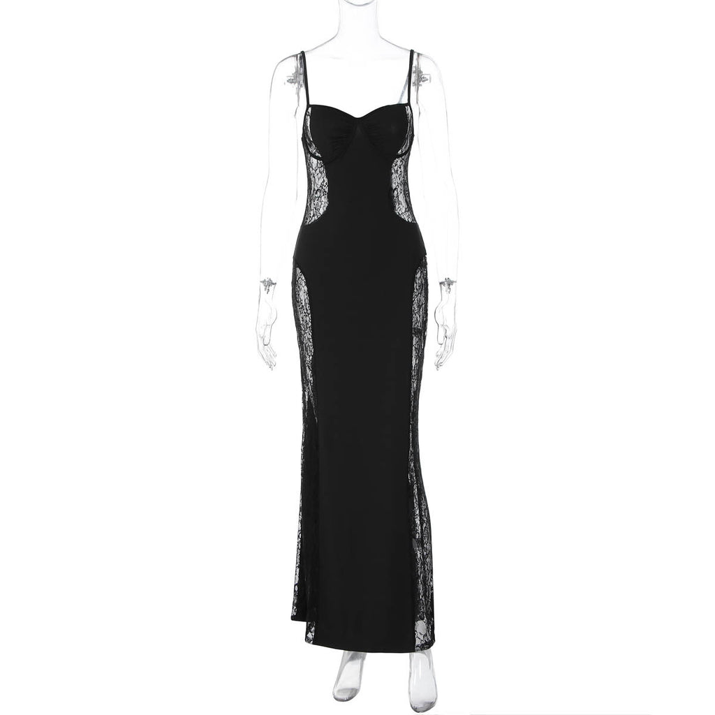 Lace Bodycon Strap Dress