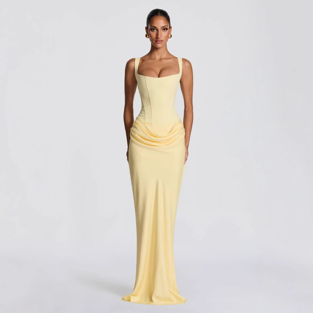 Sleeveless Bodycon Dress with Square Neck
