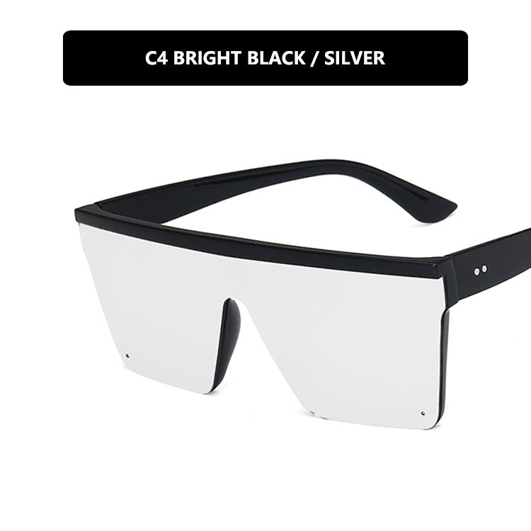 Purple Retro Square Frame Sunglasses UV400 Protection