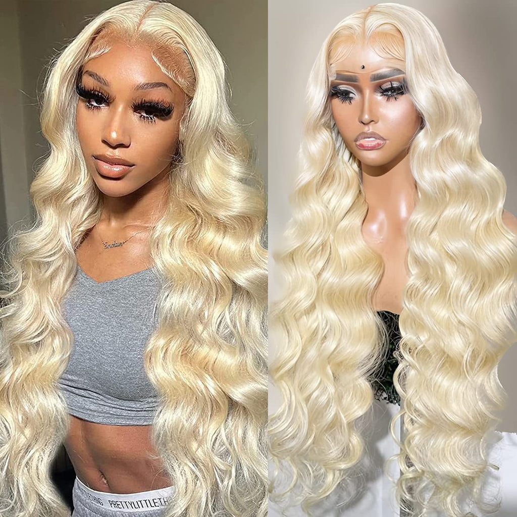 Hand-Crocheted Lace Front Deep Wave Synthetic Wig
