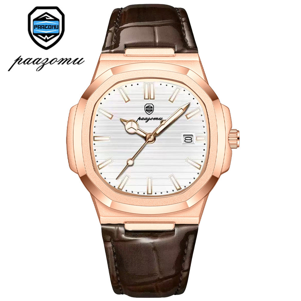 Men's quartz stainless steel watch