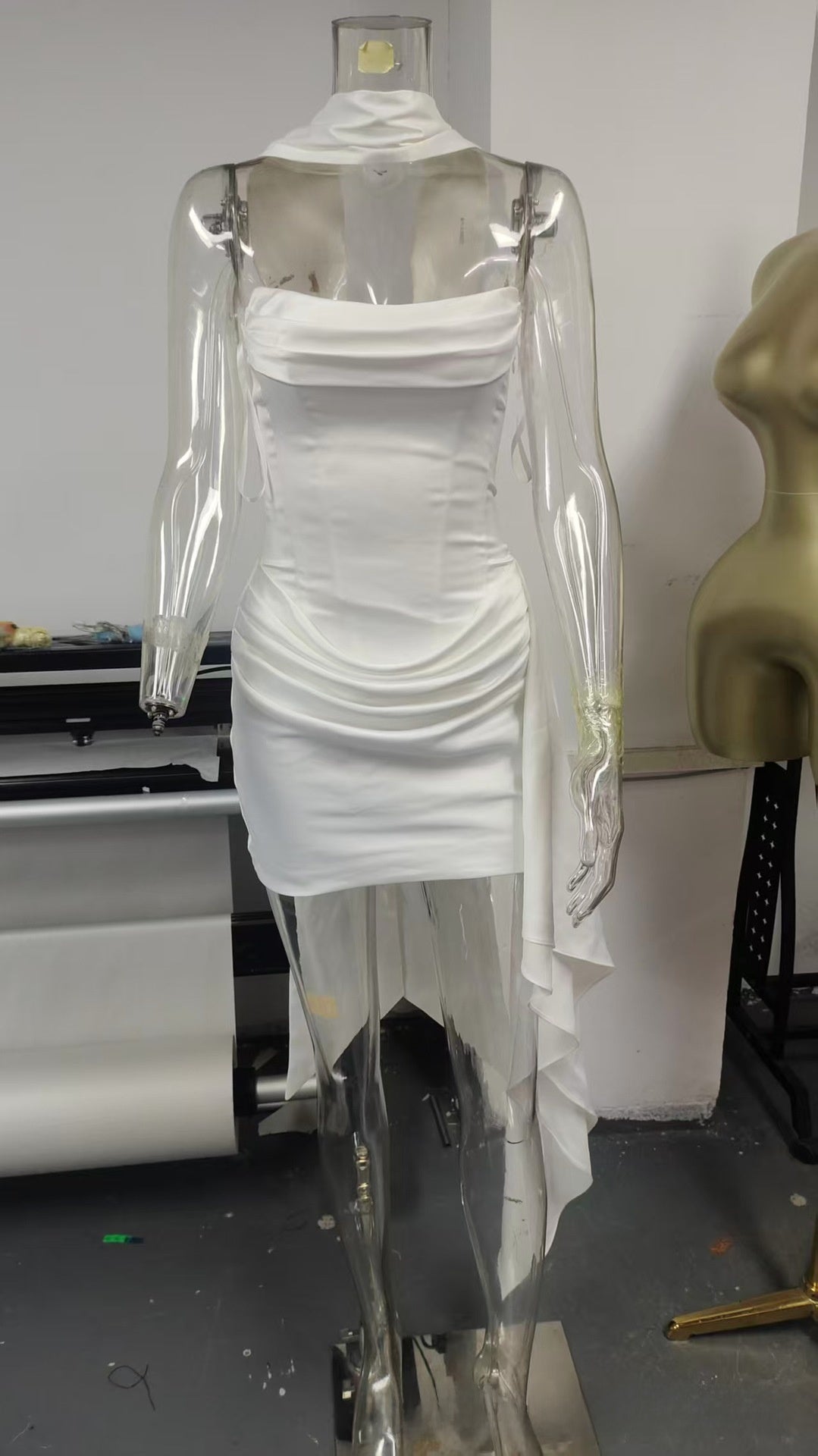 Elegant Sleeveless Satin Dress