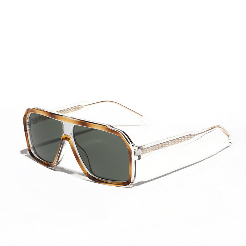 New Y2K Style Cool Square New Retro Rim Sunglasses Men's TR90 Sunglasses Women's Cross-border Big Frame Trend