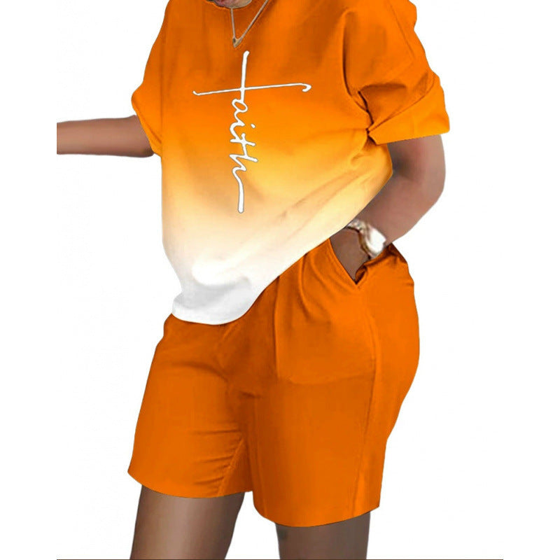 3D Digital Print Women's Two-Piece Sportswear Set