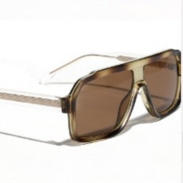 New Y2K Style Cool Square New Retro Rim Sunglasses Men's TR90 Sunglasses Women's Cross-border Big Frame Trend