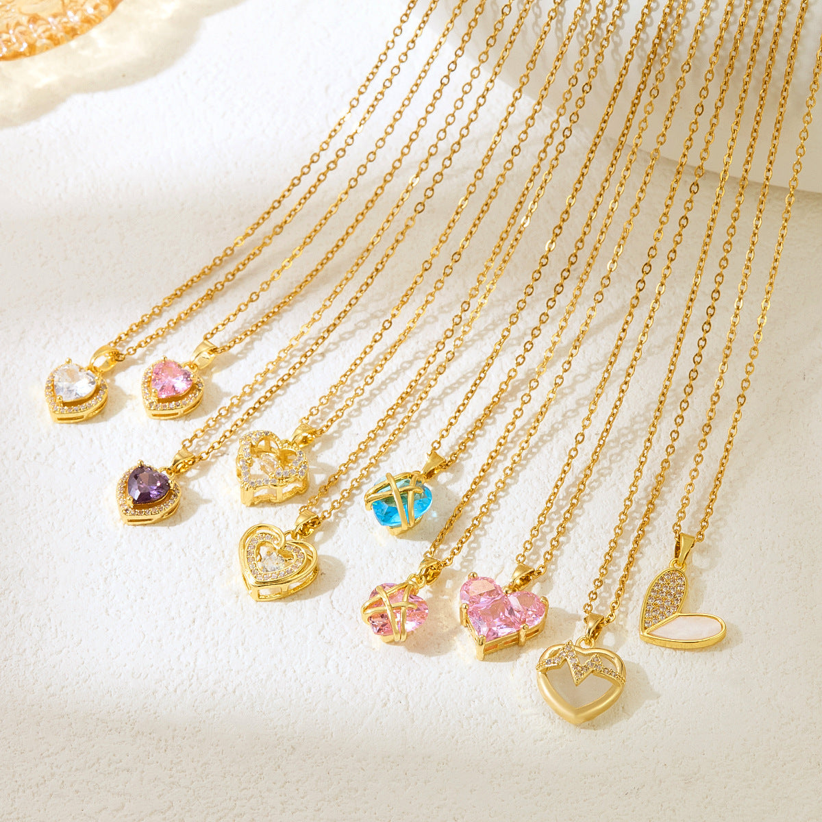 Heart Shape Zircon Necklace
