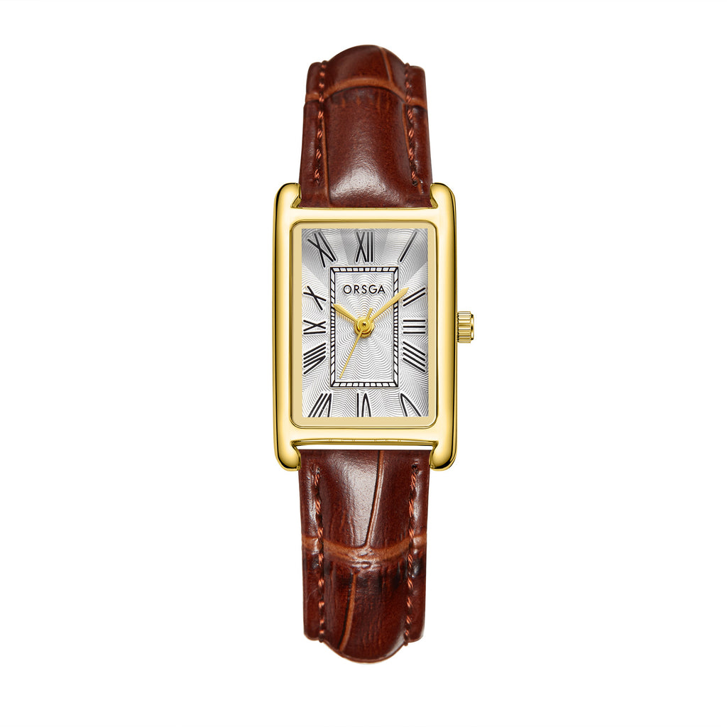 Women Square Stainless Steel Quartz Watch