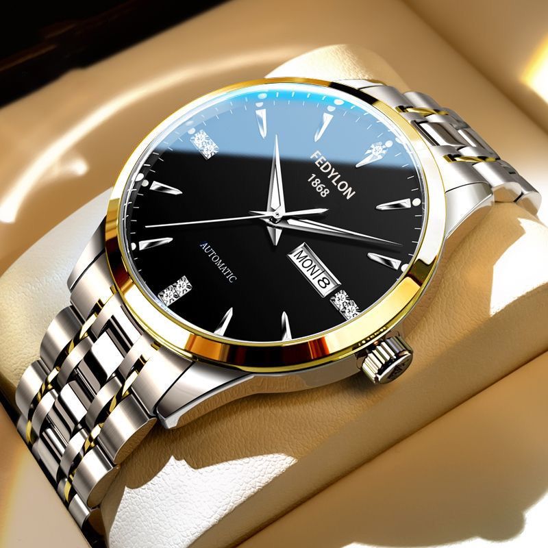 Fully automatic non-mechanical watch with water resistance