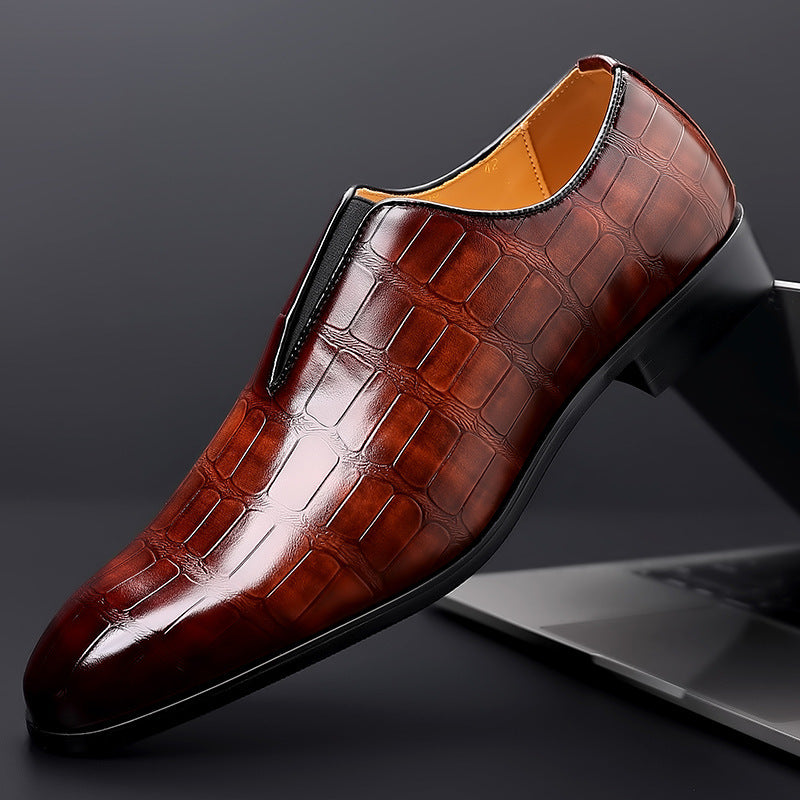 Mens Casual Leather Slip On Shoes