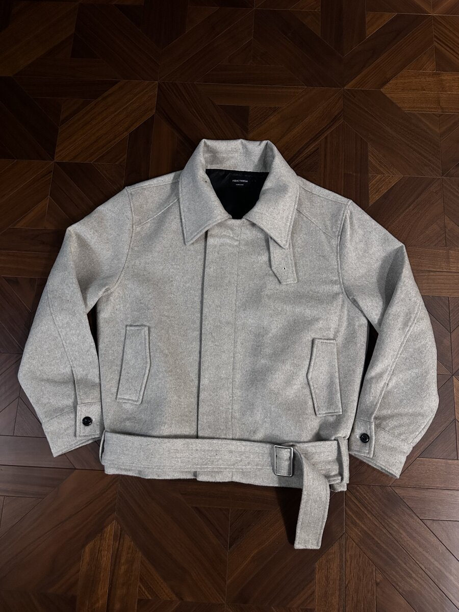 Men's Stand Collar Zip-Up Retro Polyester Jacket