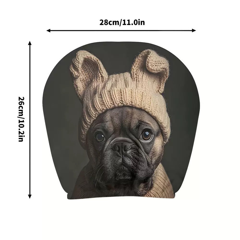 Black Skull Funny Car Print Headrest Cover Universal Elastic