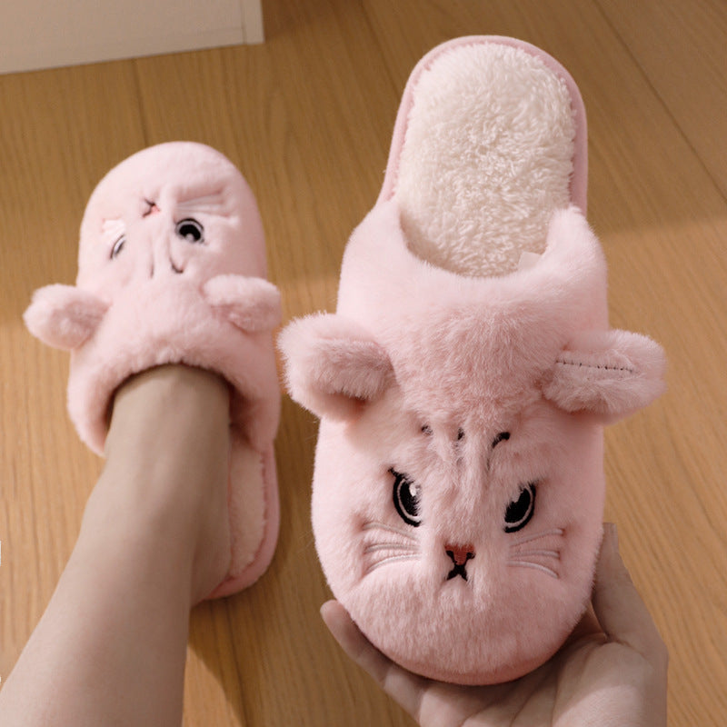 Cat cotton slippers