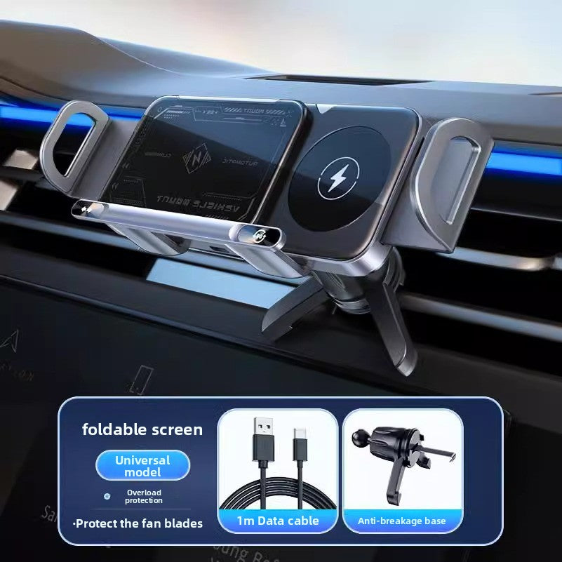 Dual Motor Wireless Car Phone Holder with Rotation