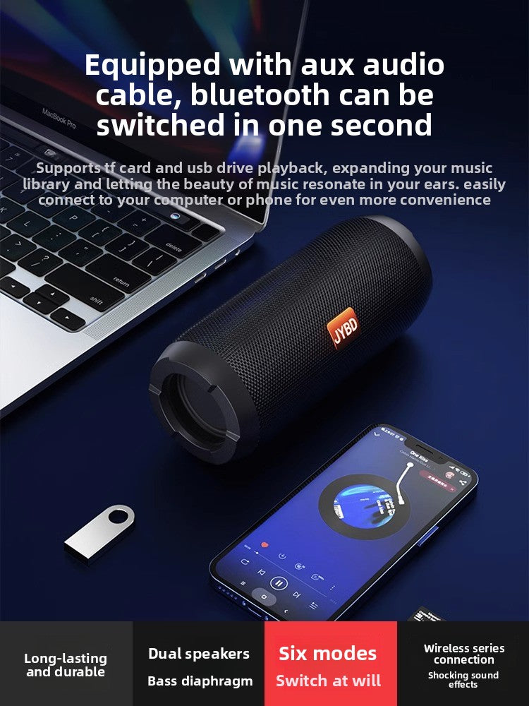 Portable Bluetooth Speaker with Enhanced Bass