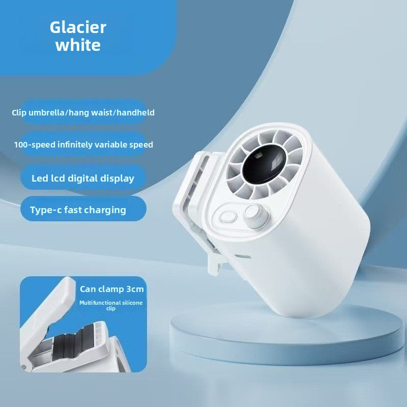 Waist-mounted portable fan