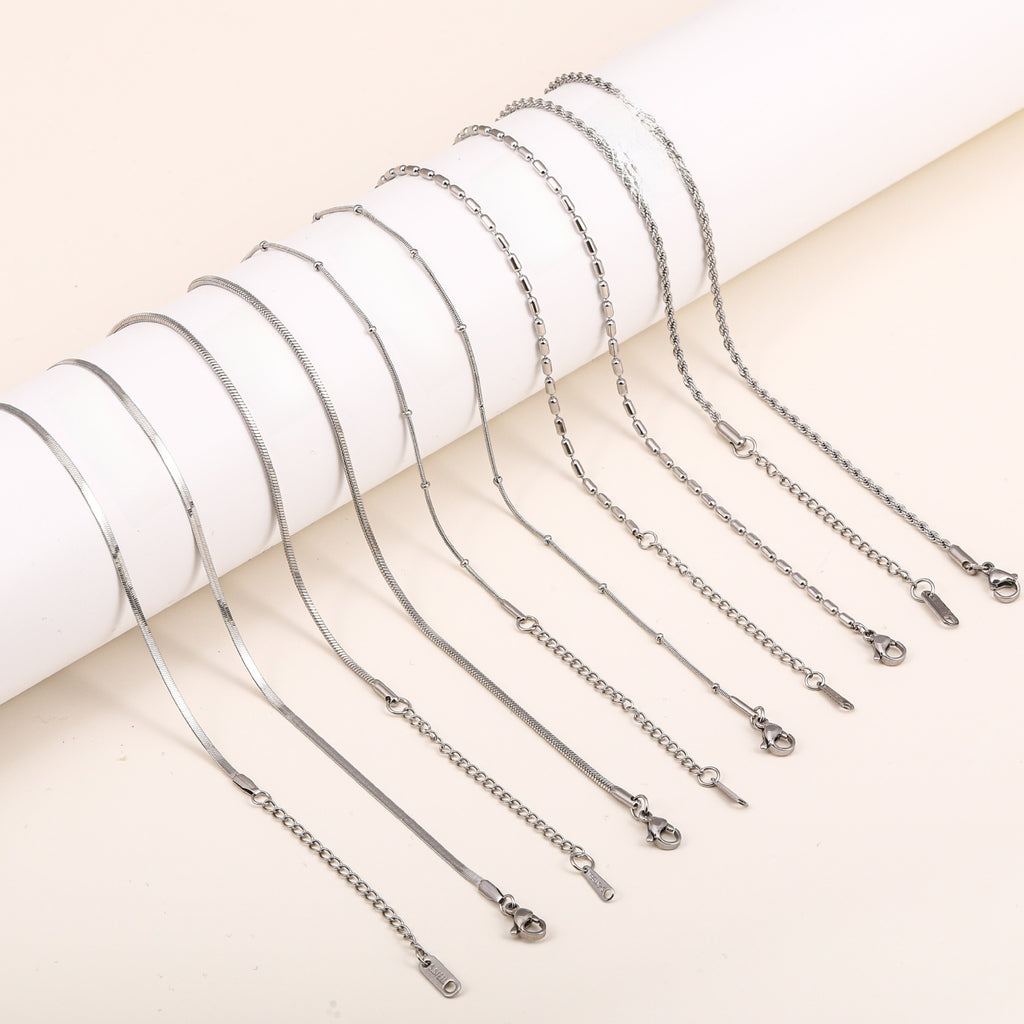 Versatile Braided Chain and Blade Necklace