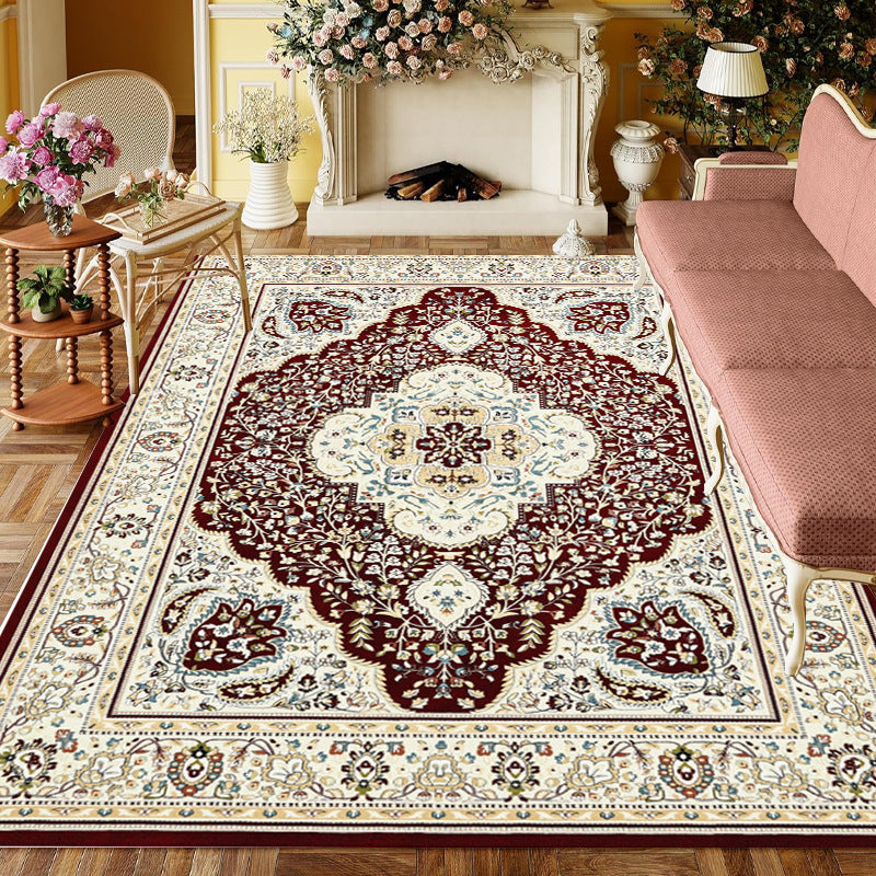 Retro Elegant Imitation Cashmere Floor Mat