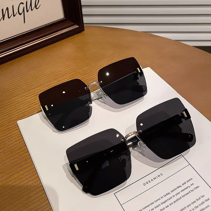 Rimless Square Sunglasses UV400 Protection
